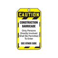 Danger Construction Barricade Safety Tag E44347
