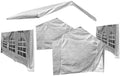 White 10X20 Canopy Tarp Set 5pc Valanced Tarp Kit Carport X14564