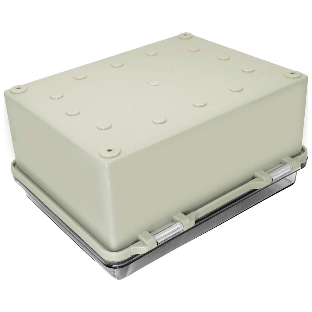 Gray ABS Plastic IP65 Junction Box with Clear Cover 8.7 x 6.7 x 4.3inch S17634