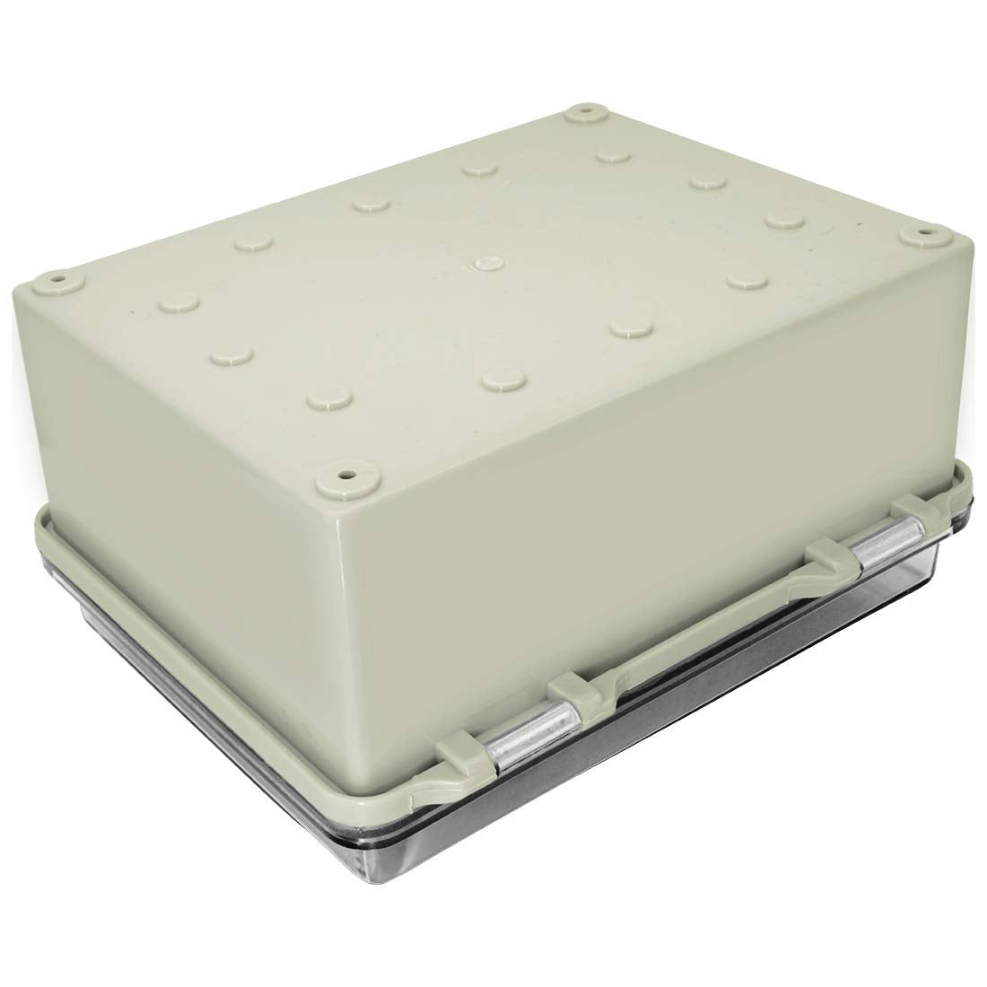 Gray ABS Plastic IP65 Junction Box with Clear Cover 8.7 x 6.7 x 4.3inch S17634