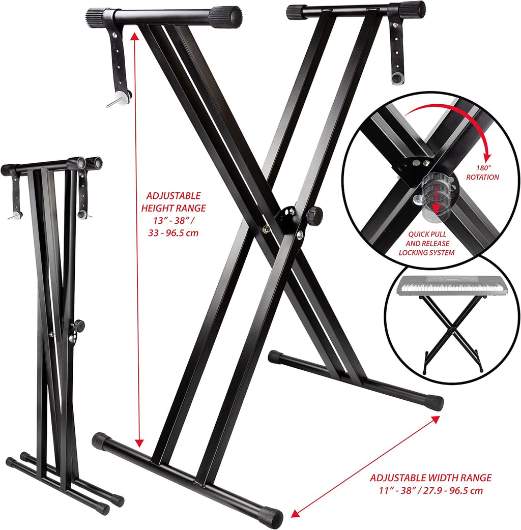 Adjustable Keyboard Stand with Locking Straps P34572