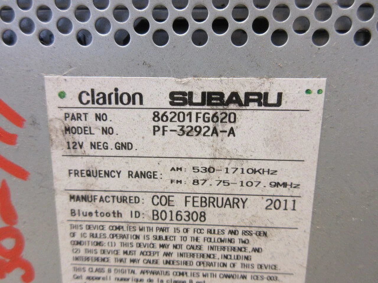 Pre-Owned Subaru Impreza AM FM CD Mp3 Radio Receiver B360