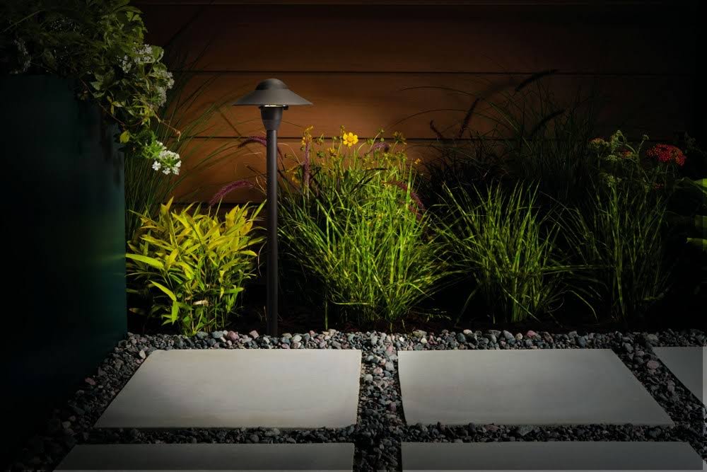 Textured Black Dome Path Light P72912