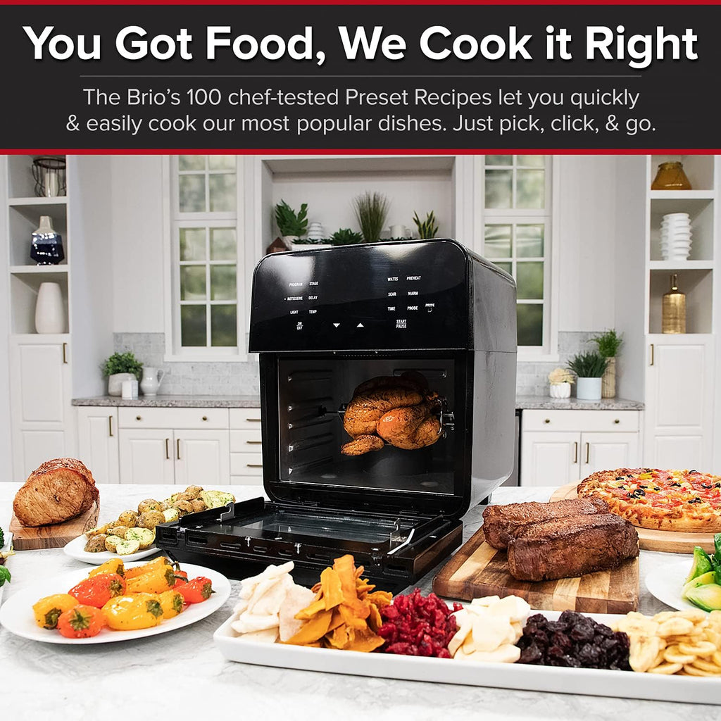 15.5-Qt Air Fryer Smart Oven with Rotisserie and Temperature Probe P969