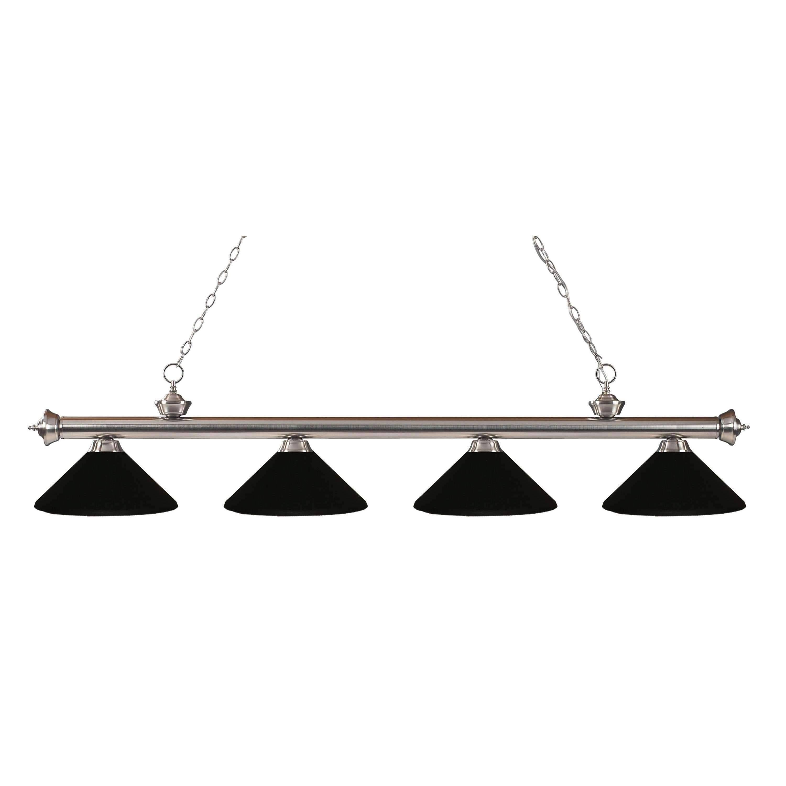 Brushed Nickel 4 Light Billiard Light C624