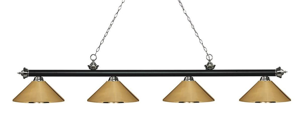 Brushed Nickel 4 Light Billiard Light C624