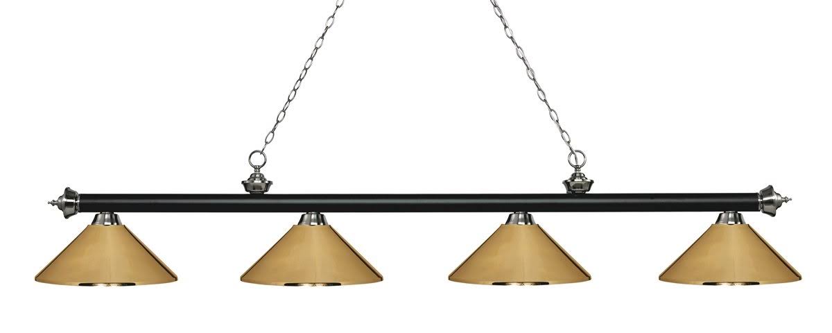 Brushed Nickel 4 Light Billiard Light C624