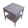 Espresso Resin Wicker Side Table X5499