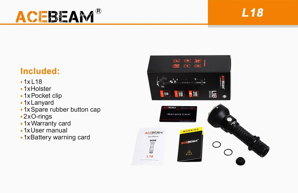 1500 Lumens LED Tactical Flashlight with Rechargeable 21700 Battery H5645