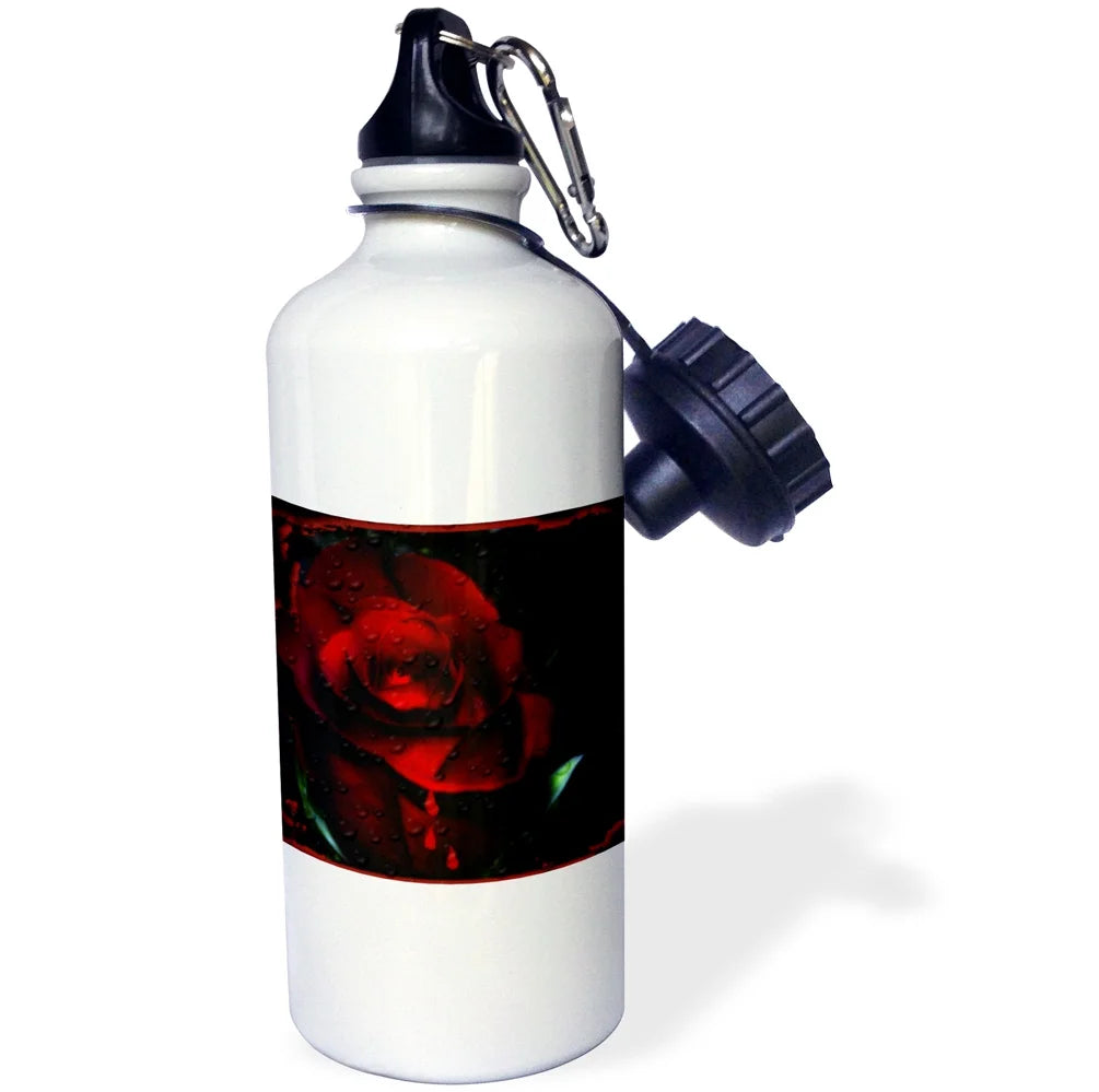 Gothic Red Rose 21 oz Sports Water Bottle C532