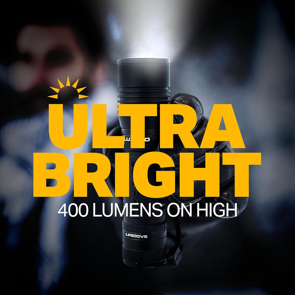 Bright 400 Lumen LED Handheld Flashlight with Ergonomic Handle and Aircraft-Grade Aluminum S374