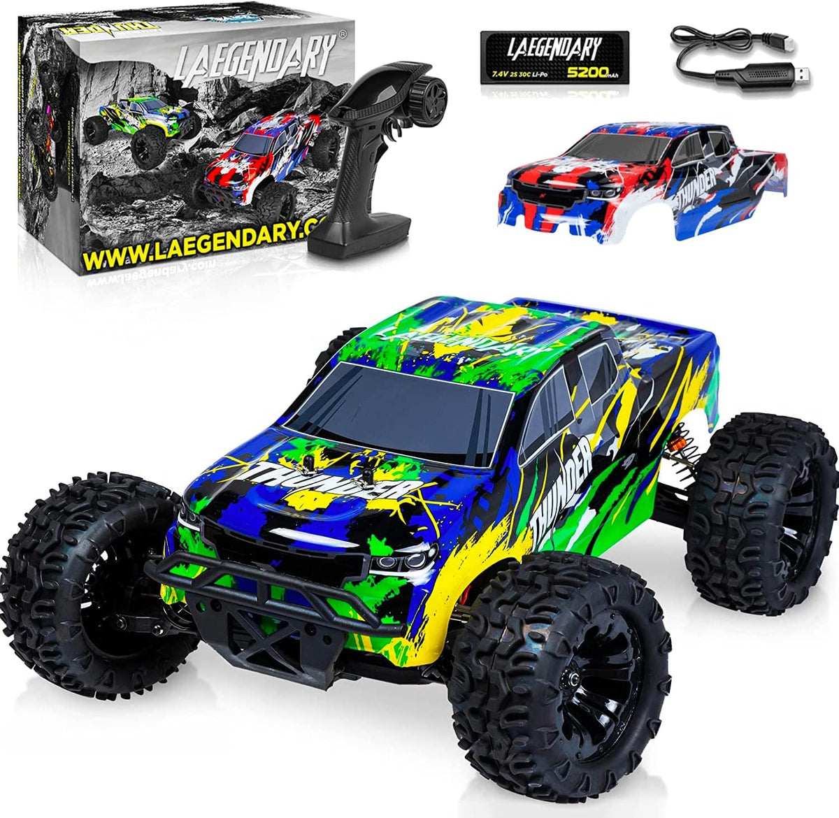 Blue Yellow 4x4 Off Road Remote Control Car B952