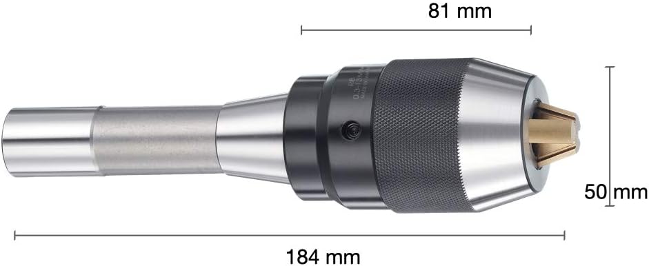 1/64"-1/2" Heavy Duty Keyless Drill Chuck with Integrated Shank S638098