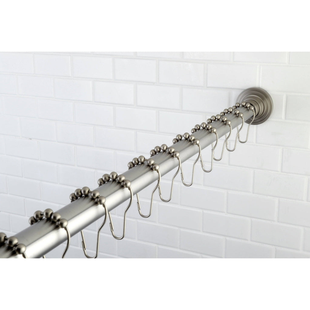 Tension Shower Rod with Hooks Silver G964387