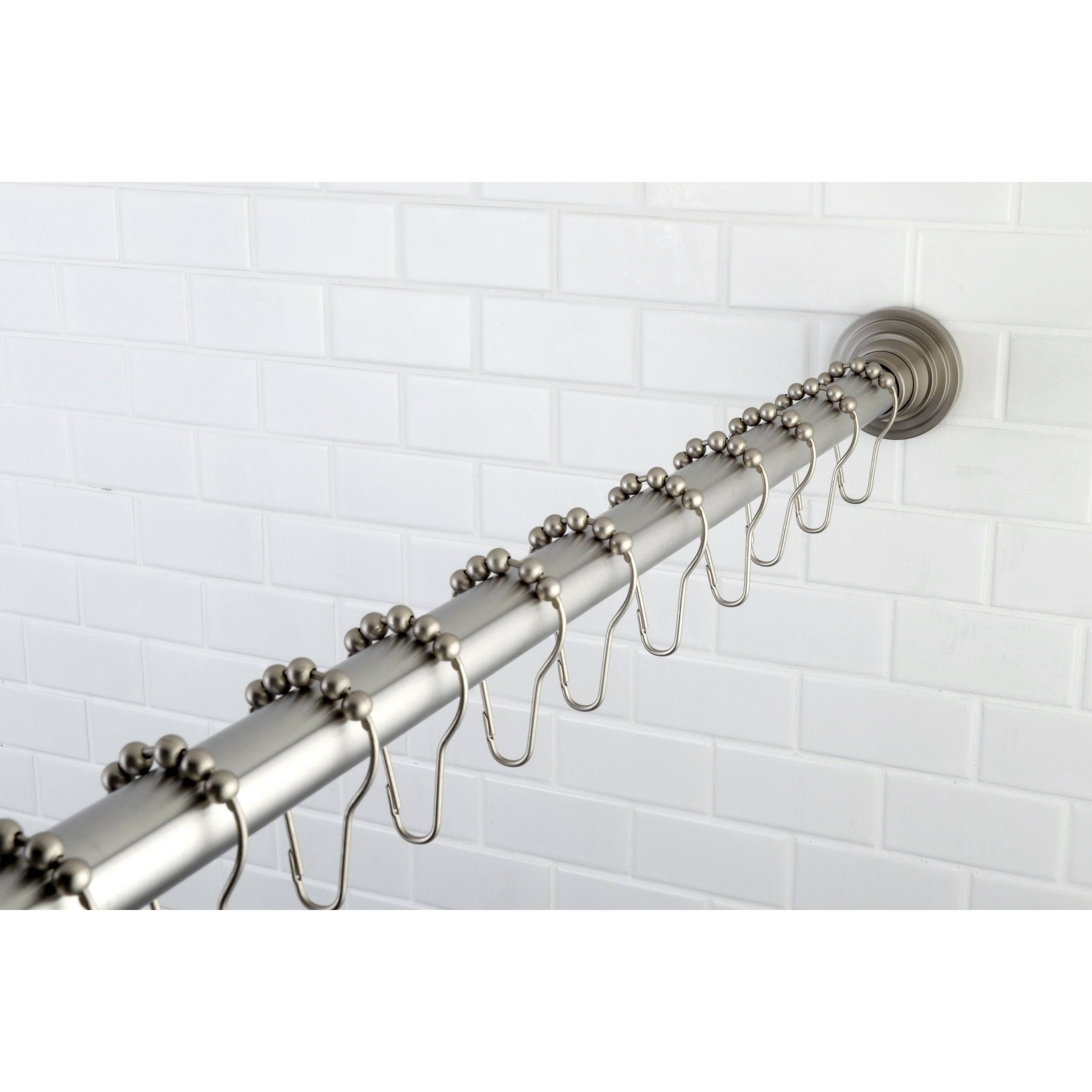 Tension Shower Rod with Hooks Silver G964387
