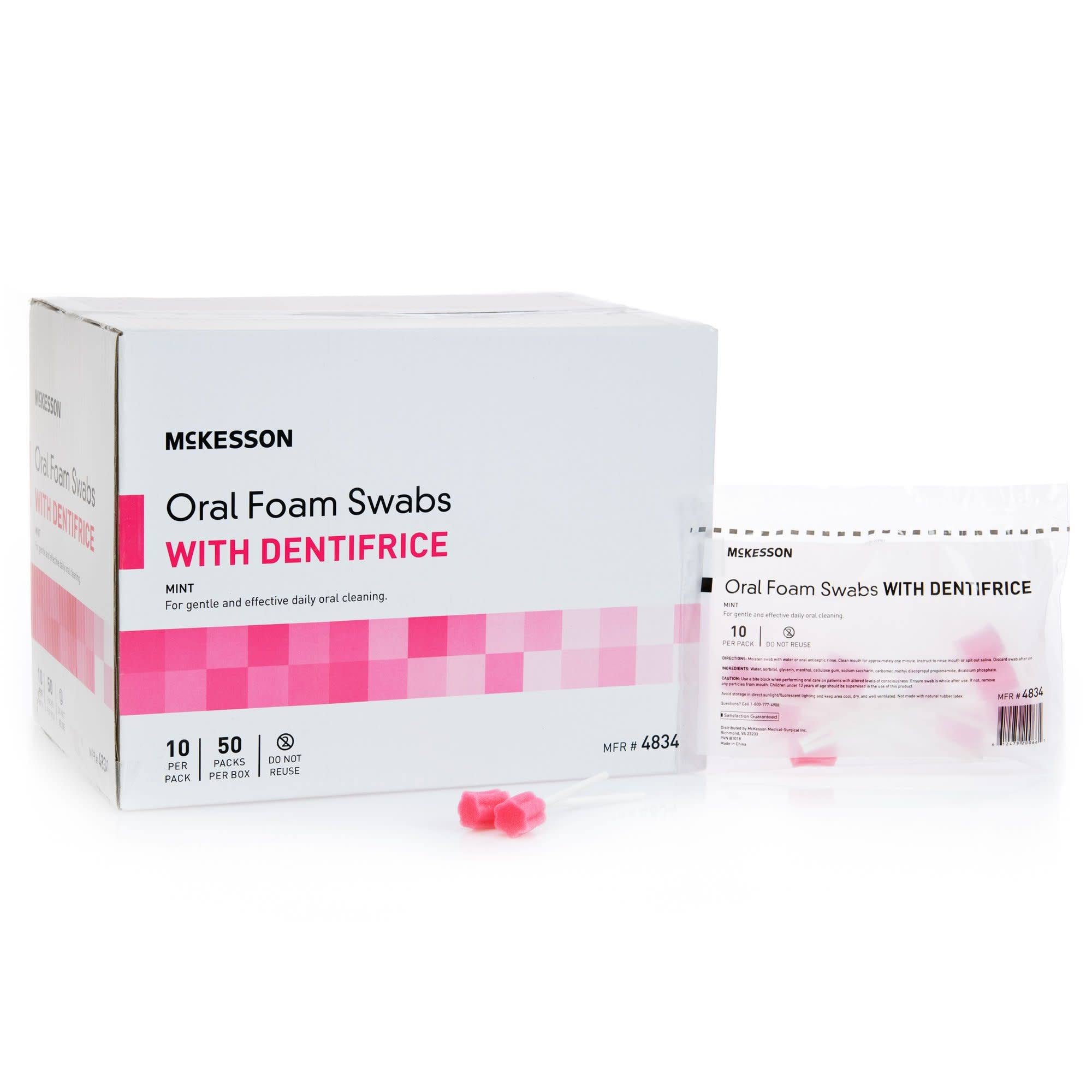 Oral Swabstick with Dentifrice, 1000 / Case V27732