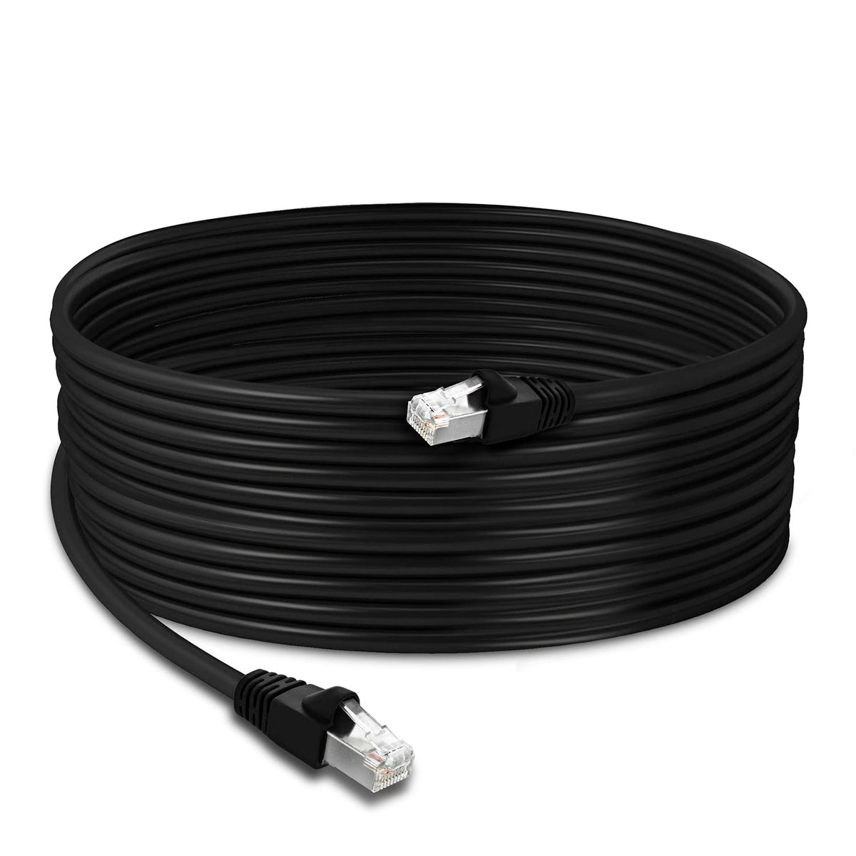 Cat6 Outdoor Ethernet Cable 200ft 23AWG Pure Copper FTP LLDPE Waterproof Direct Burial UV Resistant N468