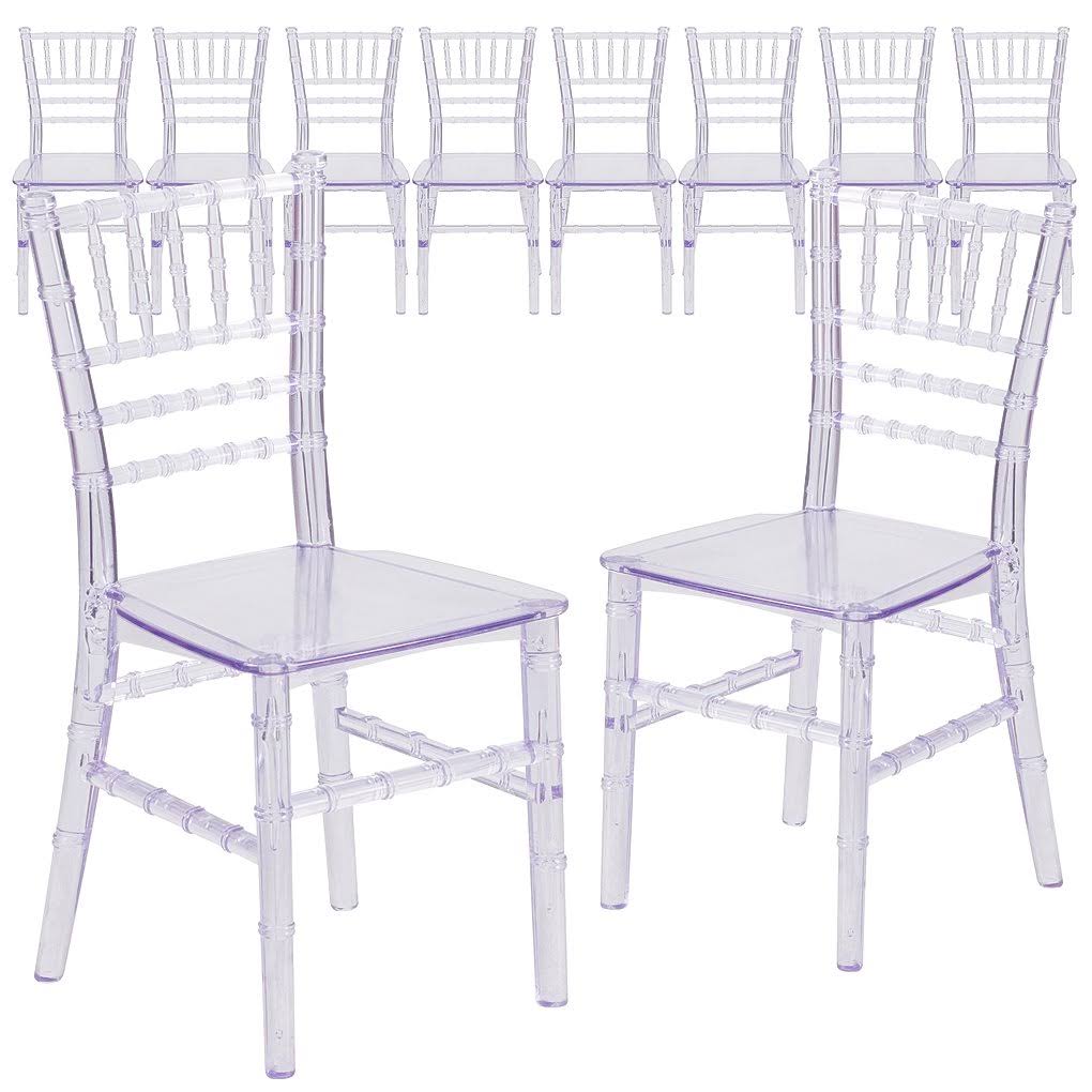 10 Pack Transparent Chiavari Chair T778