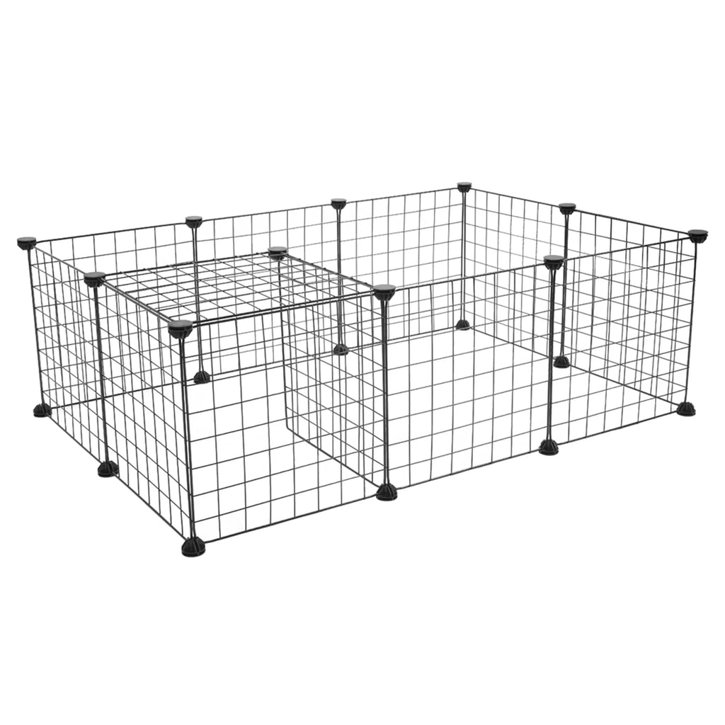 12 Pieces Small Animal Cage Indoor Portable Metal Wire Yard Fence N810895