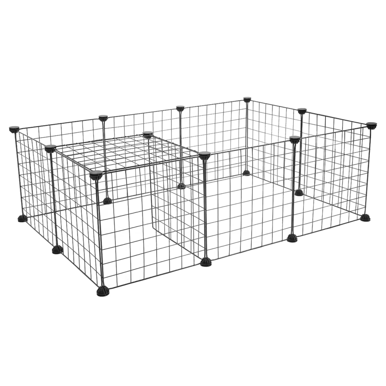 12 Pieces Small Animal Cage Indoor Portable Metal Wire Yard Fence N810895