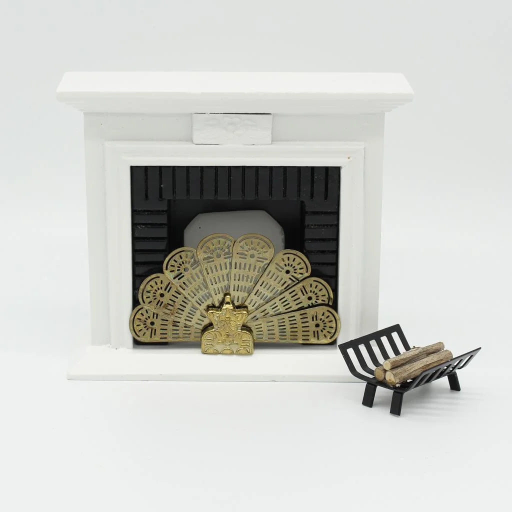Miniature Dollhouse 1:12 Scale Metal Fireplace Screen A752402