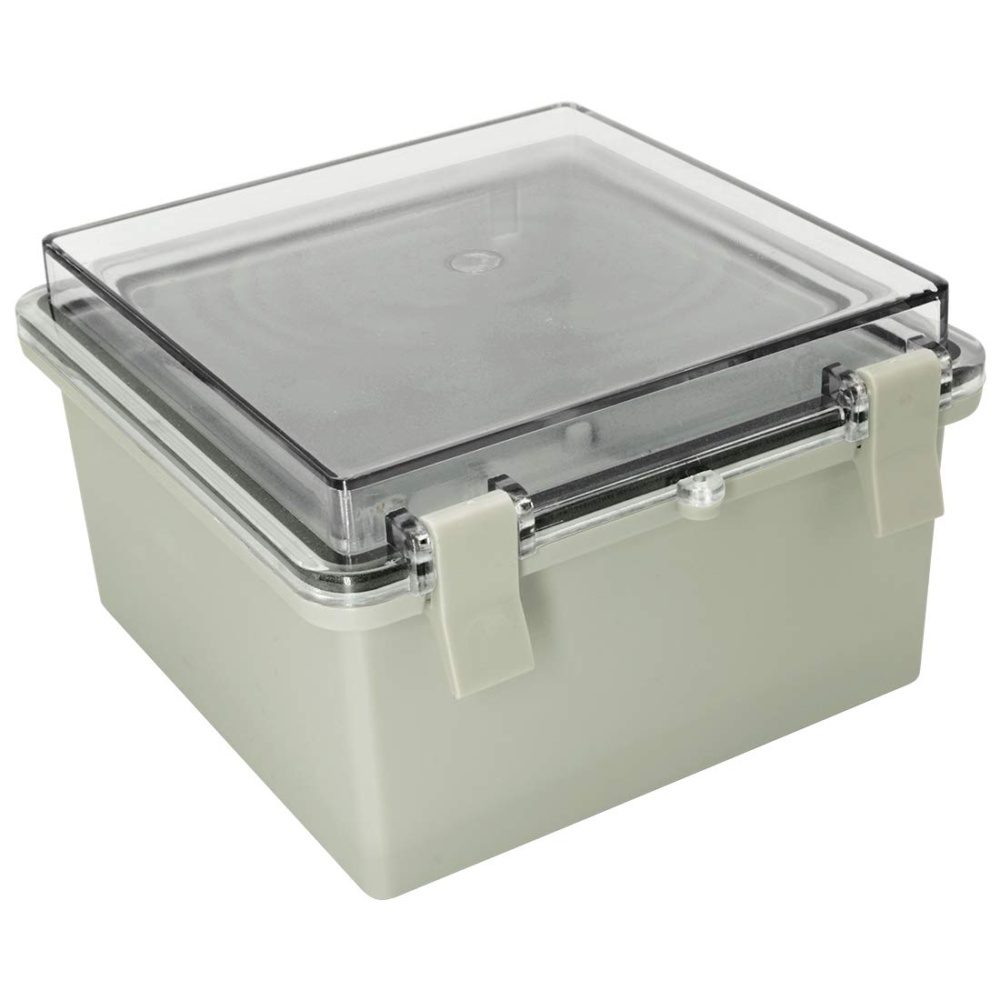Gray ABS Plastic IP65 Junction Box with Clear Cover 8.7 x 6.7 x 4.3inch S17634
