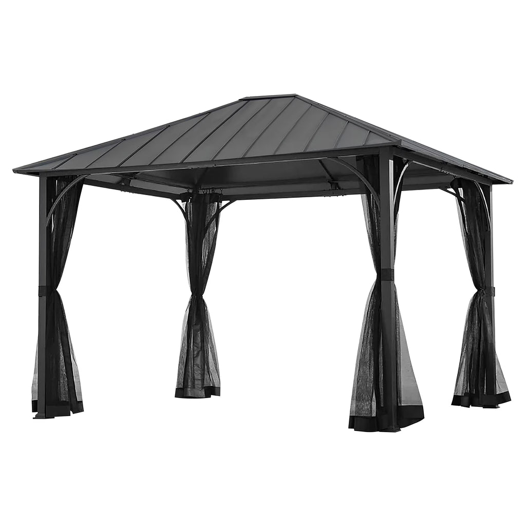 11 x 13 Foot Screened Gazebo Canopy Pergola Tent U65947