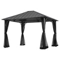 11 x 13 Foot Screened Gazebo Canopy Pergola Tent U65947