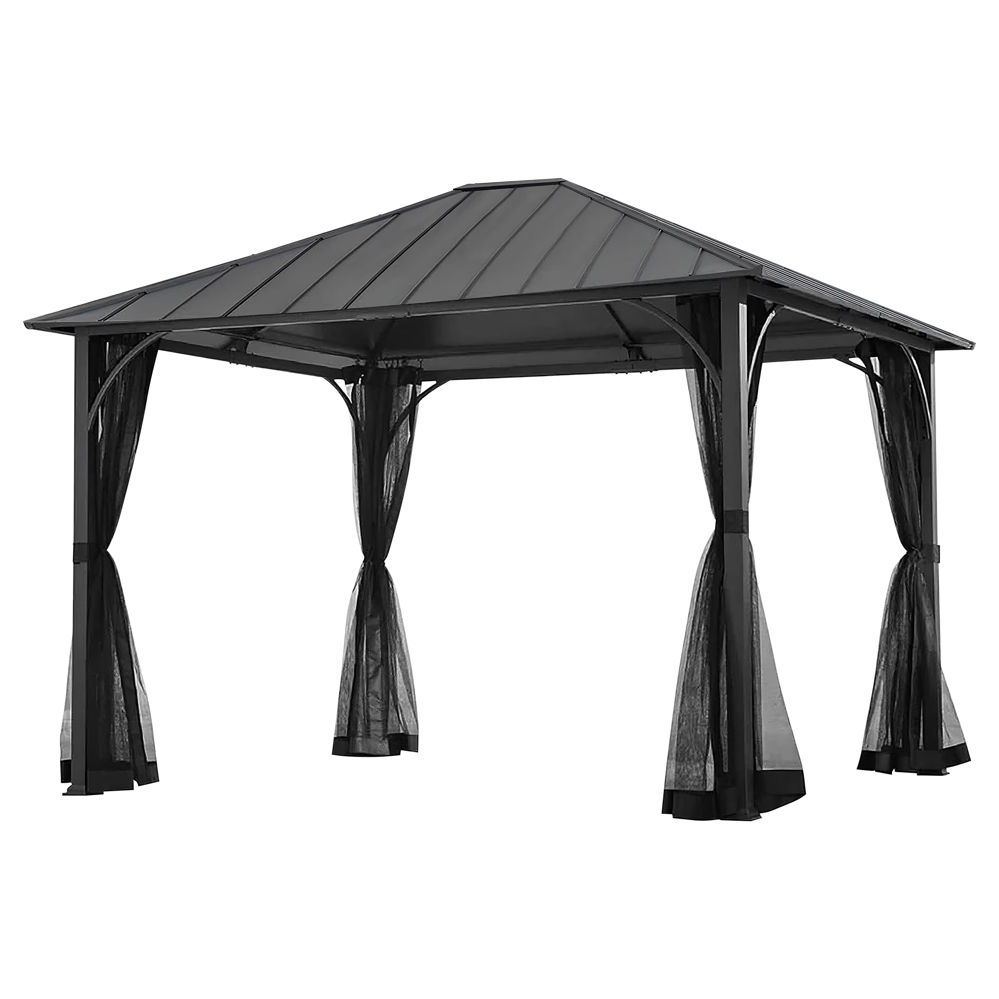 11 x 13 Foot Screened Gazebo Canopy Pergola Tent U65947