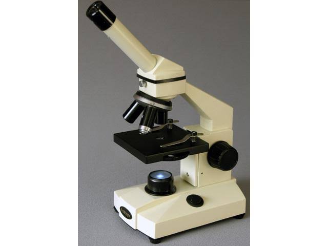 All-Metal All Optical Glass Lens Student Biological Field Microscope with LED Light Y419