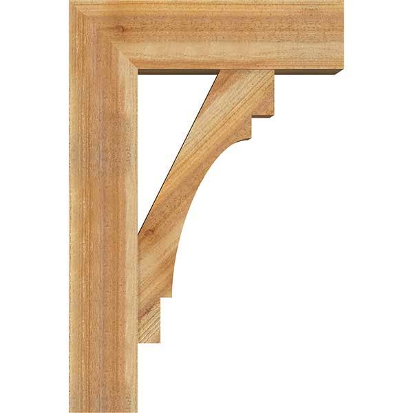 8x22W x 24x22D x 36x22H Western Red Cedar Bracket with Offset Brace I6202