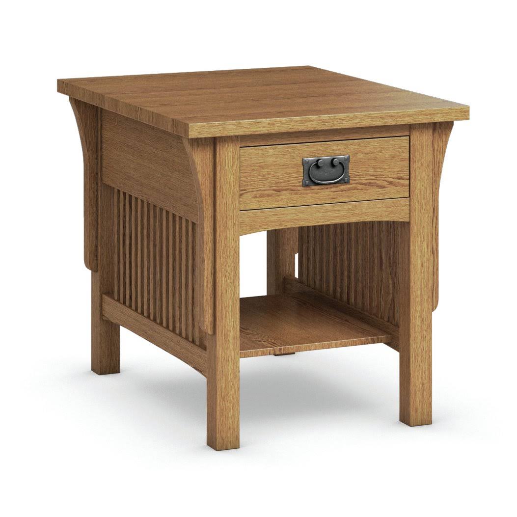 Golden Oak End Table with Drawer U9108