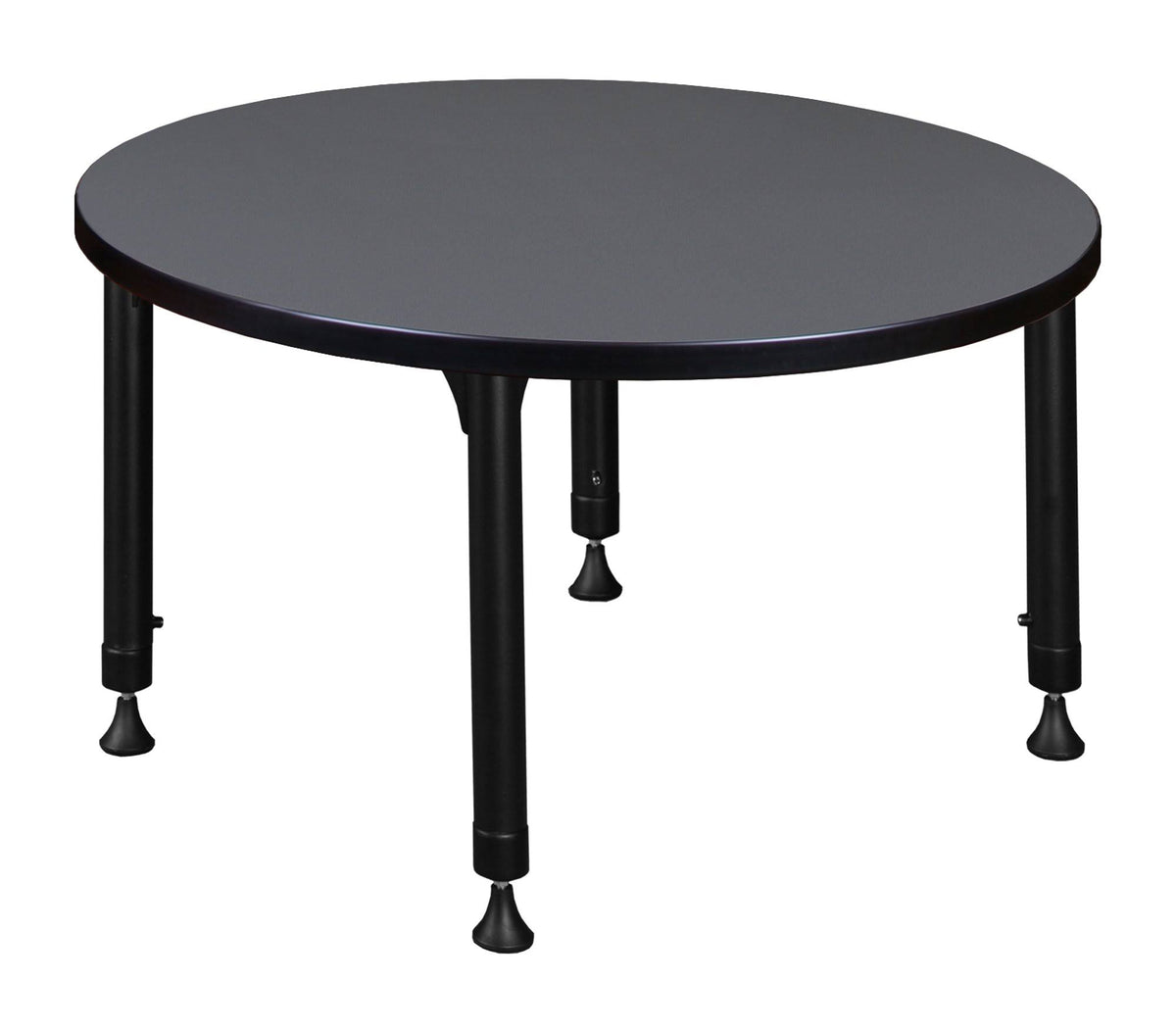 Mahogany Round Height Adjustable Classroom Table Z284