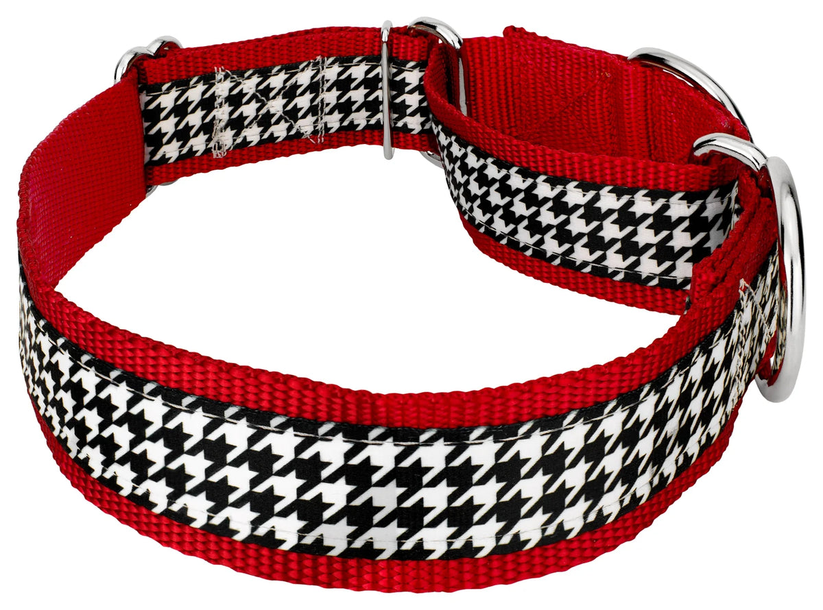 Houndstooth Martingale Dog Collar, 1 1/2 inch, Large D260