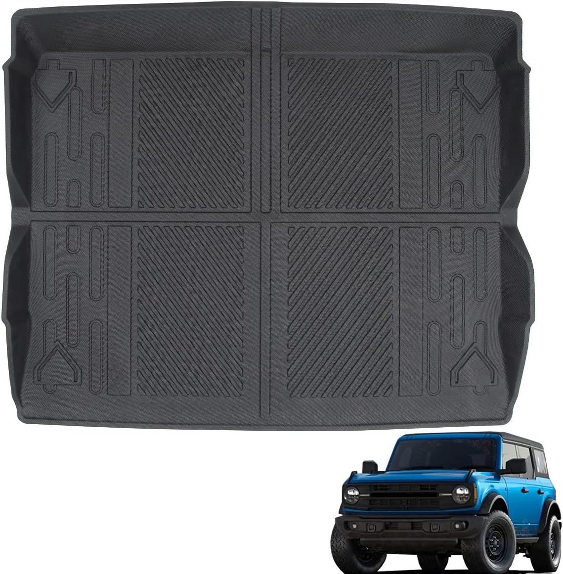 Cargo Liner Trunk Floor Mat for Ford Bronco 2021 2022 All Weather Waterproof TPE S276537