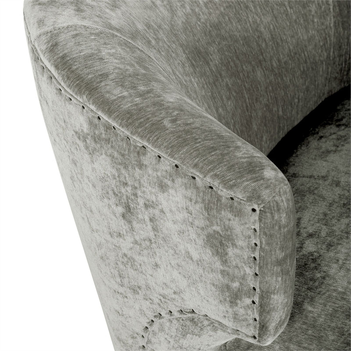 Smoke Gray Crushed Velvet Wingback Chair L719