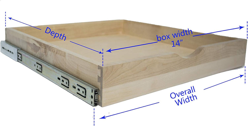 Slide Out Cabinet Shelf Pull-Out Wood Drawer Storage, Soft-Close, Pack of 2 M23716