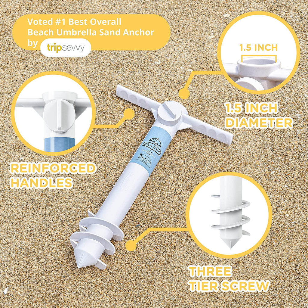 White Screw 15 in Beach Umbrella Sand Anchor C85106