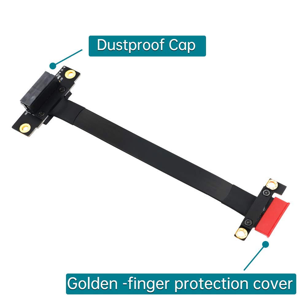 PCI Express 36PIN 1X Extender Extension Cable (90 Degree 20cm) Pack of 2 J7521