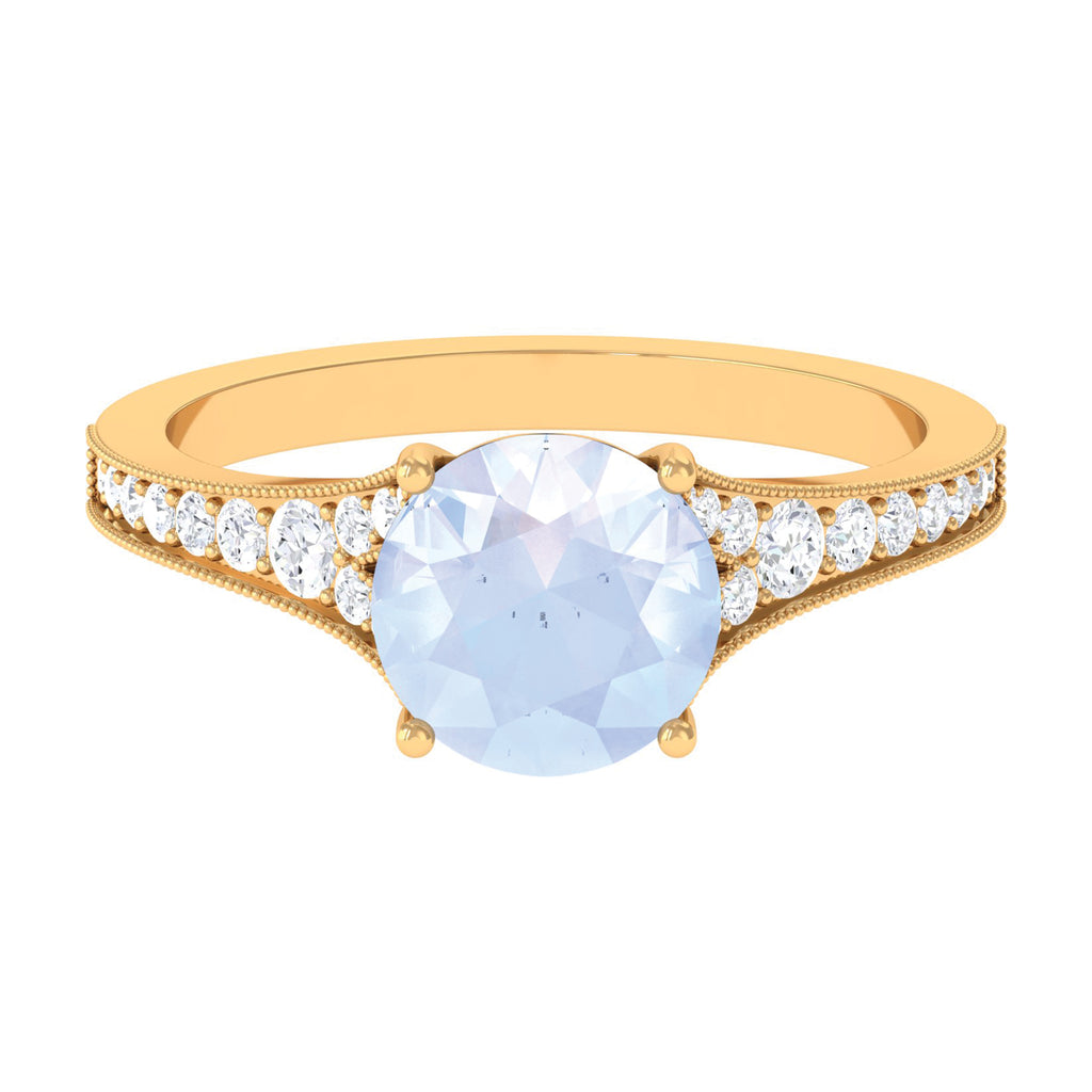 14K Yellow Gold Solitaire Ring with Diamond Q839583