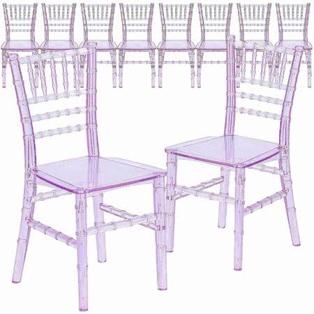 10 Pack Transparent Chiavari Chair T778