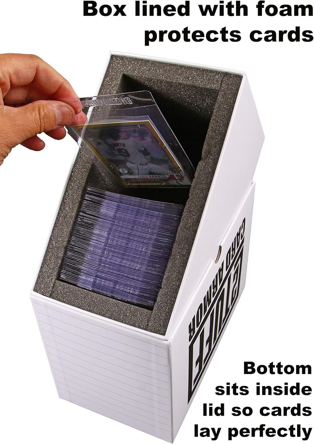 Semi Rigid Card Sleeves and Soft Sleeves with Foam Lined Heavy Duty Submission Box R90868