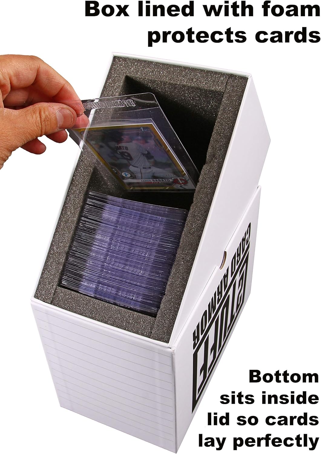 Semi Rigid Card Sleeves and Soft Sleeves with Foam Lined Heavy Duty Submission Box R90868