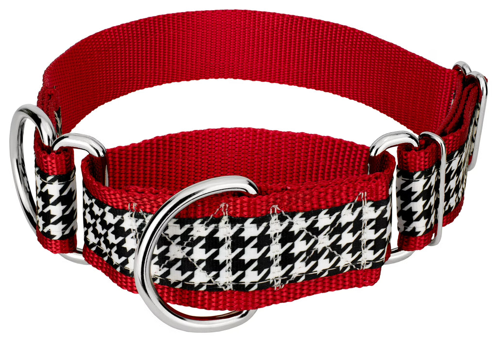 Houndstooth Martingale Dog Collar, 1 1/2 inch, Large D260
