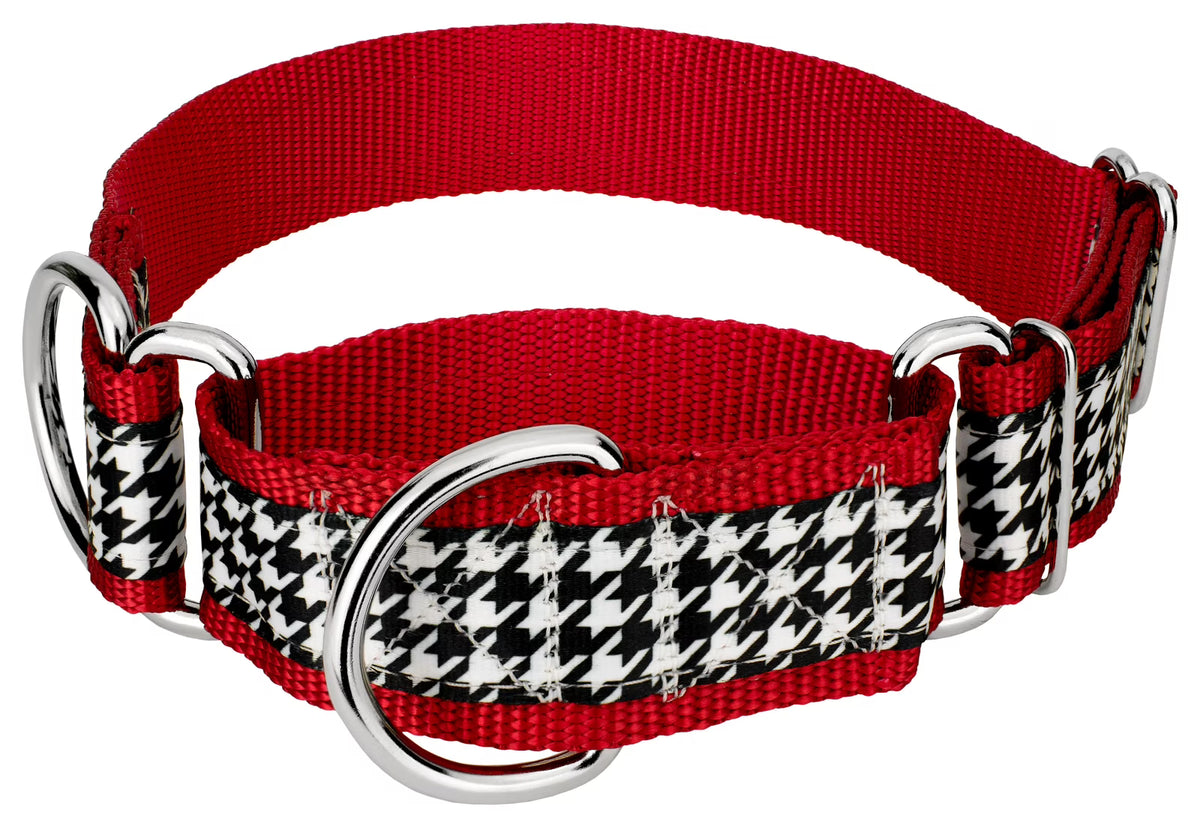 Houndstooth Martingale Dog Collar, 1 1/2 inch, Large D260