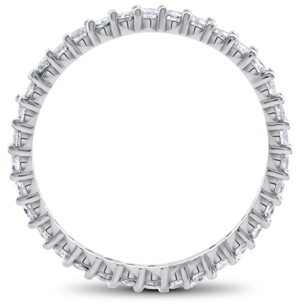 14k White Gold Diamond Eternity Wedding Ring P554
