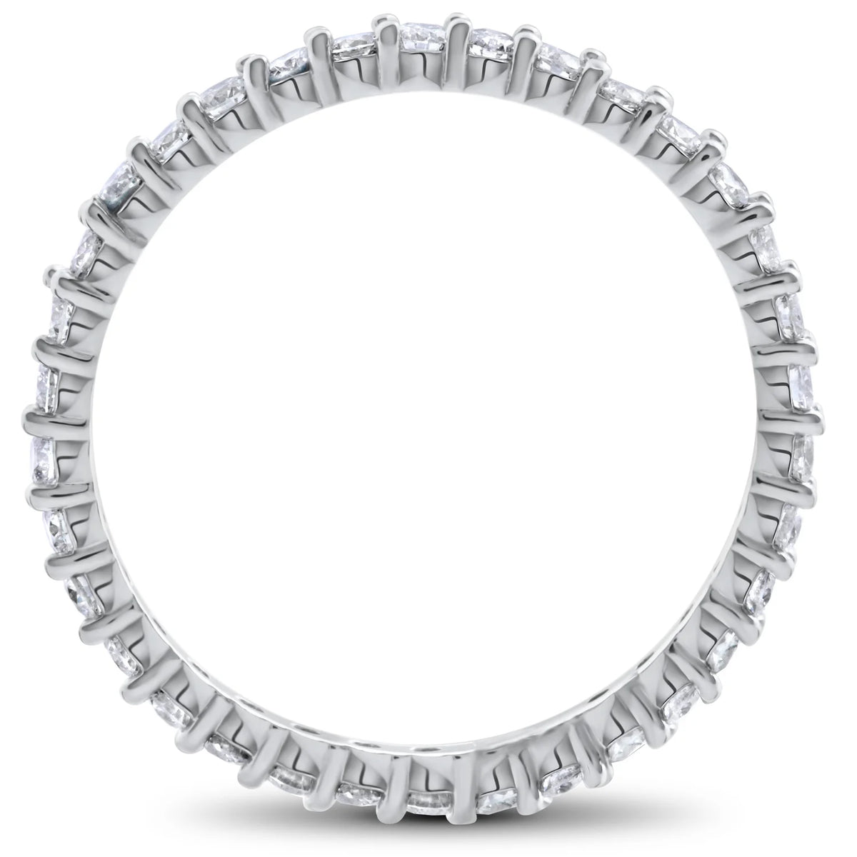 14k White Gold Diamond Eternity Wedding Ring P554