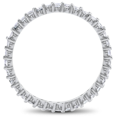 14k White Gold Diamond Eternity Wedding Ring P554