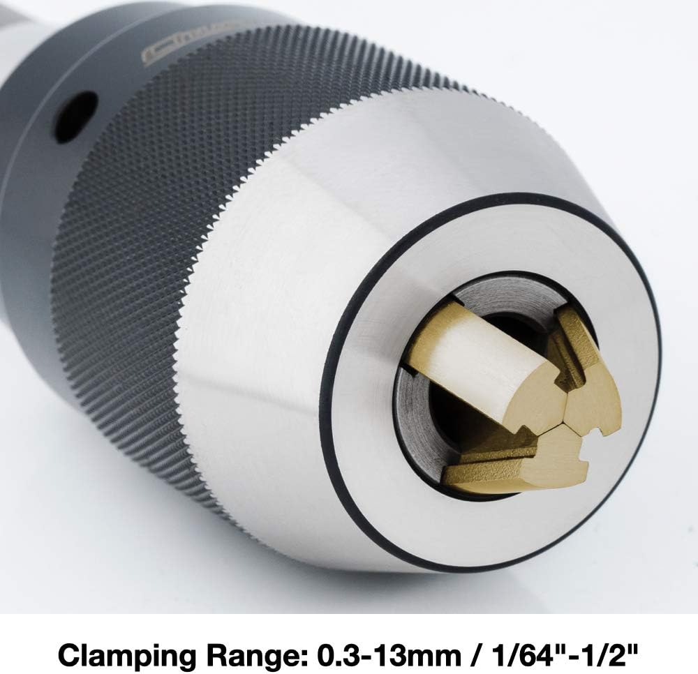1/64"-1/2" Heavy Duty Keyless Drill Chuck with Integrated Shank S638098