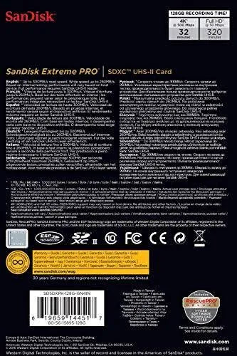 SanDisk 128GB Extreme Pro SDXC UHS-II J770243
